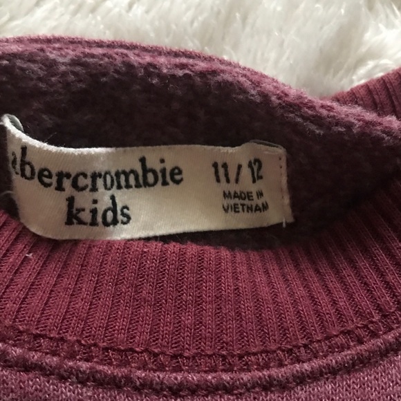 Abercrombie Kids - Burgundy Logo Crewneck Sweatershirt - Picture 4 of 6